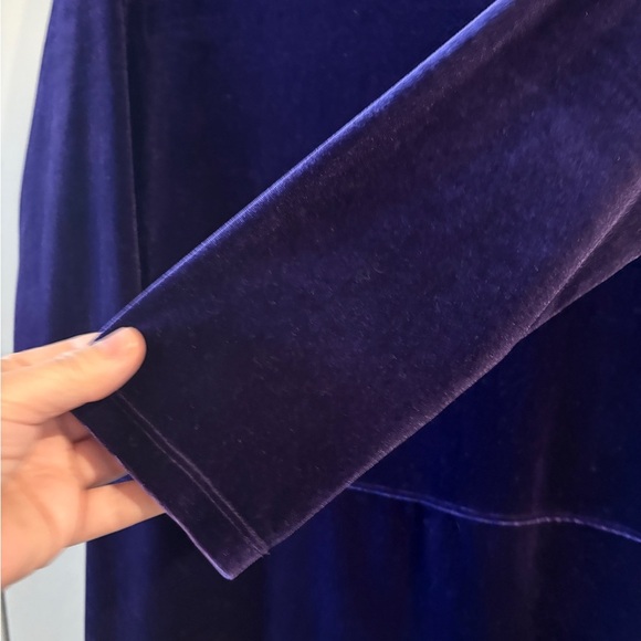 Lauren Ralph Lauren Purple Velvet Military
Tunic Top Shirt Buttons Size Large - Picture 10 of 13